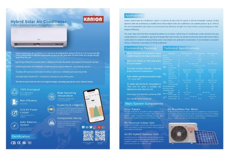 Kanion Co Solar air conditioner