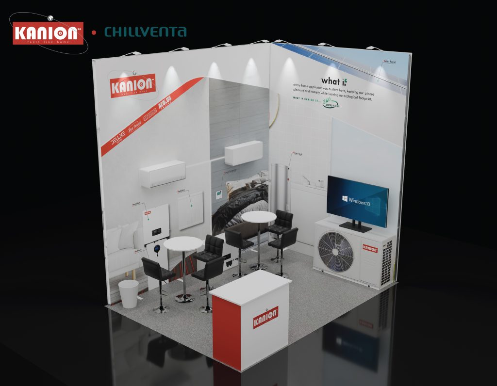 Kanion Co's sustainable booth design at Chillventa 2024
Image Title: Kanion Co Booth Design, Chillventa 2024