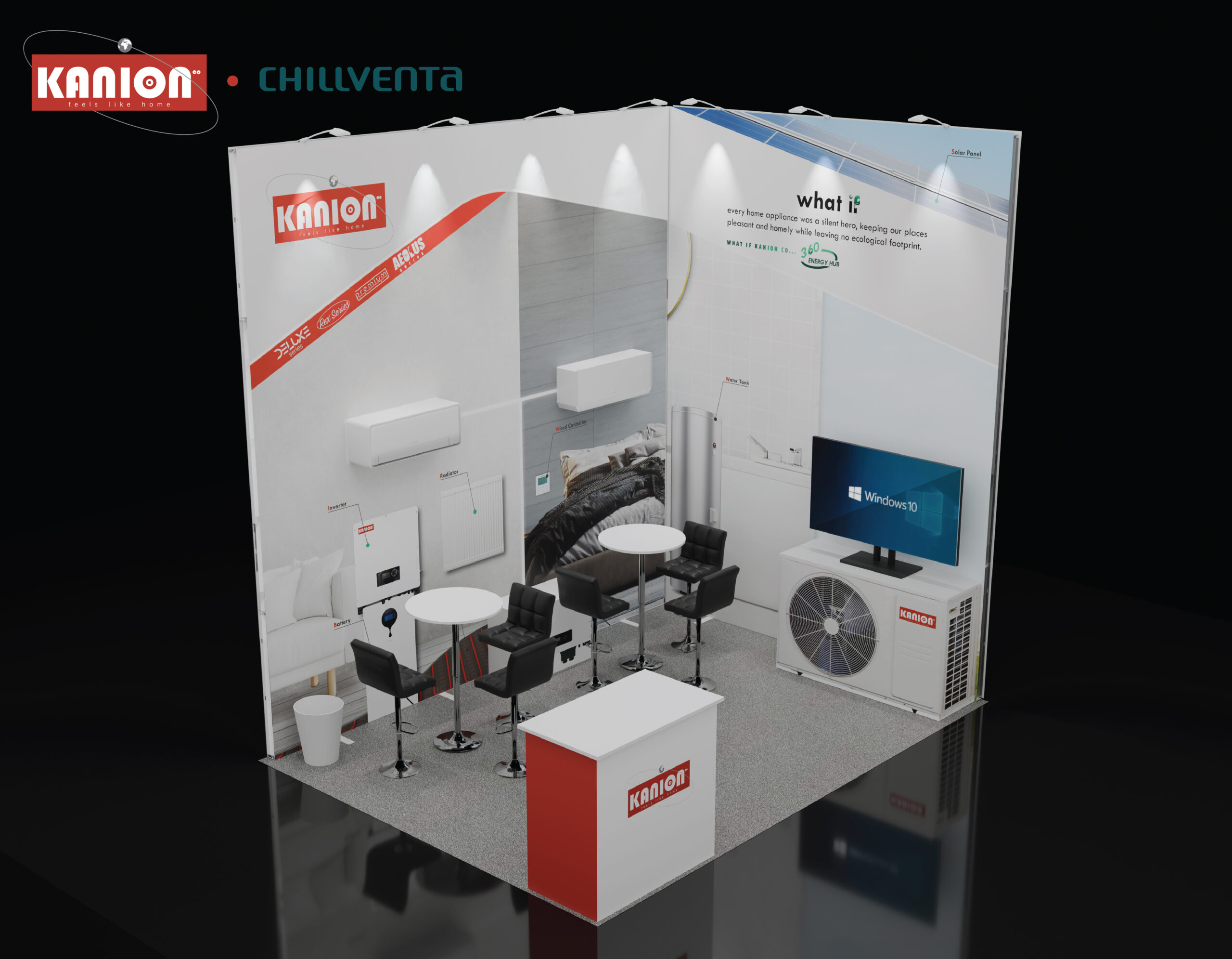 Kanion Co's sustainable booth design at Chillventa 2024
Image Title: Kanion Co Booth Design, Chillventa 2024